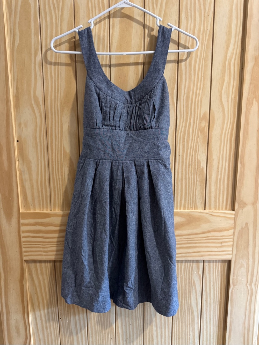Trixxi Scoop Neck Tank Top Denim Styled Mini Dress—Size 7